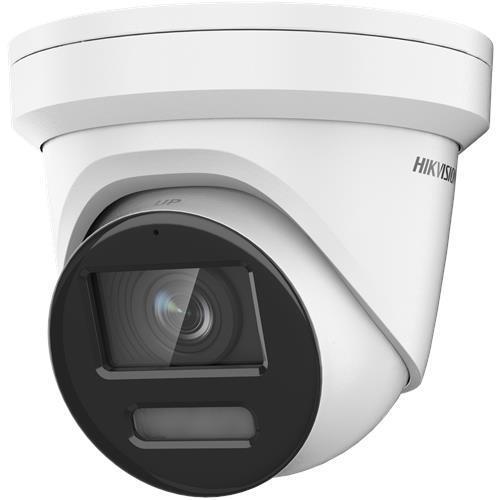 Hikvision Pro IP Turret Camera External 4k 2.8 Fixed Lens White Light 30m Dc12v-Poe