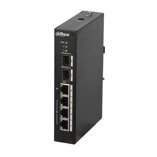Dahua PFS3206-4P-120 4-Port Unmanaged 2-Layer PoE Switch, 3 x 10-100 Base-T, 120W