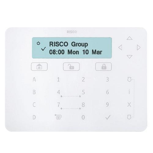 Risco RPKELPWT000B Keypad LCD Elegant Keypad, White W/Prox