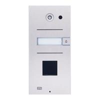 2N 9137111CU IP Vario Series, 1-Button Intercom Door Station Module with Camera, IP53, Supports Card Readers, Silver