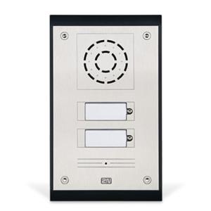 2N 9153101P IP Uni Series, 1-Button Intercom Door Station Module with Pictograms, IP54, 12VDC, Silver