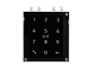 2N 9155083 IP Verso Series RFID Reader with Touch Keypad, OR 10m, Supports 125kHz and Secured 13.56MHz, Black