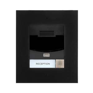 2n IP Solo Without Camera, Flush Mount, Black