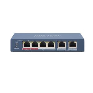 Hikvision DS-3E0106HP-E 4 Poorten Ethernetswitch - 2 Ondersteunde laag - Twisted-pair - Bureaublad