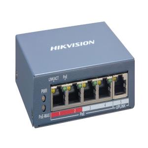 Hikvision DS-3E1105P-EI Pro Series, 4 Port Managed, PoE Switch, 4 × 10-100 Mbps PoE RJ45 30W 