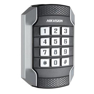Hikvision DS-K1104MK Pro Series Mifare Card Reader with Keypad, 50mm IP65 Surface Mount, Supports RS-485 and Wiegand Protocol, Black