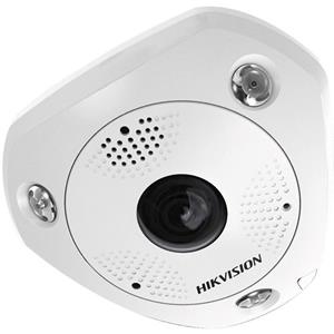 Hikvision Panoramic IP Fisheye Camera Internal 4k 1.29mm Lens Fixed 360° 12vdc POE Zwart