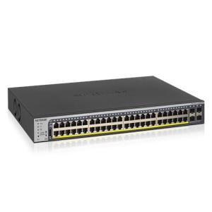 Netgear 48-Poorts Gigabit Ethernet Poe/Poe+ Smart Switch Met 4 Toegewezen SFP Uplink-Poorten (384 W)