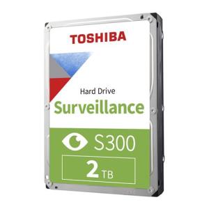 Toshiba S300 HDWT720UZSVA 2 TB Harde schijf - 3.5" Intern - SATA (SATA/600) - Shingled magnetische opname (SMR) Method - Netwerk-videorecorder, Videorecorder Ondersteunde apparaten - 5400rpm - Bulk