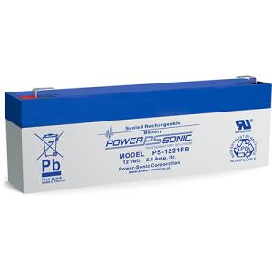 Powersonic PS1221VDS PS Series, 12V, 2.1Ah, Sealed Lead Acid Rechargable Battery, 20-Hr Rate Capacity 