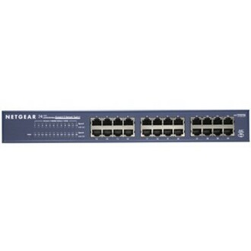 Netgear ProSafe JGS500 JGS524 24 Poorten Ethernetswitch - Gigabit Ethernet - 10/100/1000Base-T - 2 Ondersteunde laag - Stroomvoorziening - Monteerbaar in rek, Bureaublad
