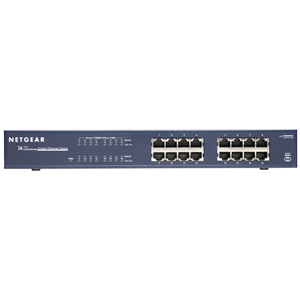 Netgear ProSafe JGS516 16 poorten Ethernetswitch - 16 x Gigabit Ethernet Netwerk - 2 Layer Supported - Monteerbaar in rek - Levenslang Limited Warranty