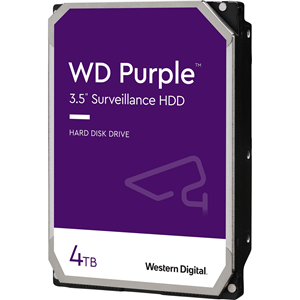 WD Purple WD40PURZ 4 TB Harde schijf - 3.5" Intern - SATA (SATA/600) - CMR (Conventional Magnetic Recording) Method - Netwerk-videorecorder Ondersteunde apparaten - 5400rpm
