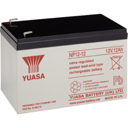 Yuasa NP12-12 Multifunctioneel Batterij - 12000 mAh - Gesloten lood (SLA) - 12 V DC - Oplaadbare batterij