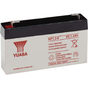 Yuasa NP1.2-6 Multifunctioneel Batterij - 1200 mAh - Gesloten lood (SLA) - 6 V DC - Oplaadbare batterij