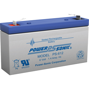 Power-Sonic PS-612 Multifunctioneel Batterij - 1400 mAh - Gesloten lood (SLA) - 6 V DC - Oplaadbare batterij