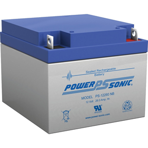 Power-Sonic PS-12260 Algemene doeleinden Batterij - 26000 mAh - Gesloten lood (SLA) - 12 V DC - Oplaadbare batterij