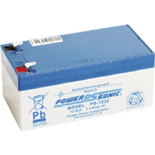 Power-Sonic PS-1230 Multifunctioneel Batterij - 3400 mAh - Gesloten lood (SLA) - 12 V DC - Oplaadbare batterij