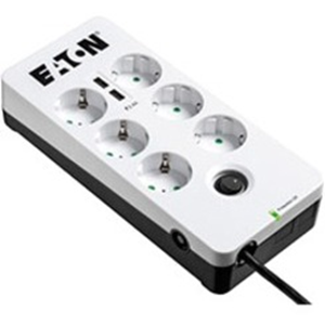 Eaton Protection Box Overspanningsbeveiliger - 6 x DIN, 2 x USB - 2,50 kVA - 230 V AC Ingang