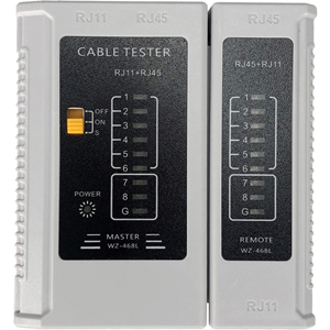 W Box Kabeltester - Testen van twisted pair-kabels, Kabeltester - Netwerk (RJ-45) - 9V