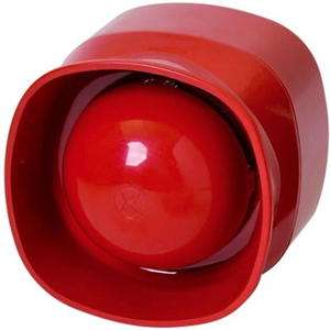 analoog adresseerbare zelfstandige sirene zonder onderbreking voor gebruik binnenshuis, rood - Bedraad - 33 V DC - 101,3 dB(A) - Hoorbaar - Rood
