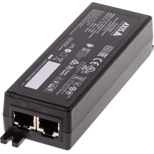 AXIS PoE-injector - 120 V AC, 230 V AC Ingang - 56 V DC Uitgang - 1 Ethernet Inputpoort(en) - 1 PoE Outputpoort(en) - 30 W - Zwart