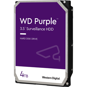 WD Purple WD42PURZ 4 TB Harde schijf - 3.5" Intern - SATA (SATA/600) - CMR (Conventional Magnetic Recording) Method - Videobewakingssysteem, Netwerk-videorecorder Ondersteunde apparaten - 5400rpm