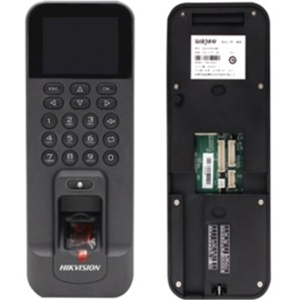 Hikvision Passport DS-K1T804BF Biometrische intercom/intercom met kaartlezer/toetsenpaneel - Deur - Fingerprint, Proximity, Sleutelcode - 3000 Gebruiker(s) - 1 Deur(en) - LCD - Fast Ethernet - Draadloos LAN - Netwerk (RJ-45) - USB - Wiegand - 12 V DC