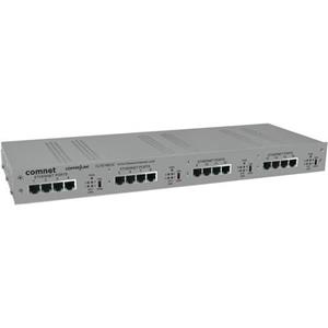 Comnet CLFE16EOC IP Over Coax 16-Channel Pass PoE Rack-Mount, Ethernet Over Coax 16 Ch 15w PoE