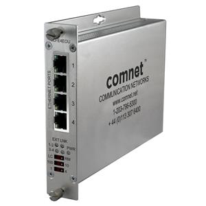 Comnet CLFE4EOU PoE Injector 4 Port Twisted Pair, Ethernet Over Clfe4eou UTP Converter, 4-Kanaals, 15w PoE